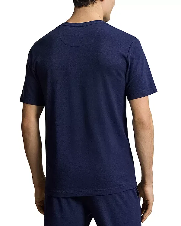 Женская ночная рубашка с коротким рукавом Feather weight mesh short sleeve henley Polo Ralph Lauren, Cruise/Navy Nevis — фото 3