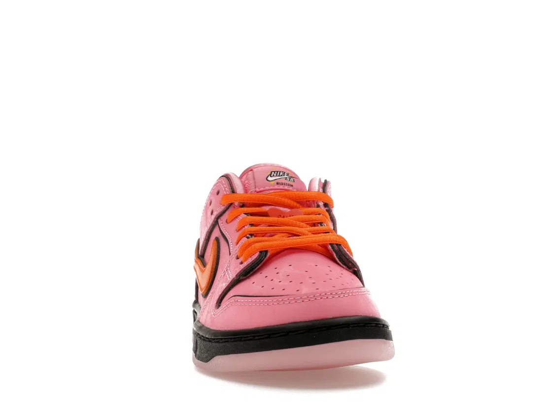 Детские кроссовки для девочек с принтом Nike SB Dunk Low The Powerpuff Girls Blossom (PS) Nike, Lotus Pink Digital Pink Medium Soft Pink — фото 2
