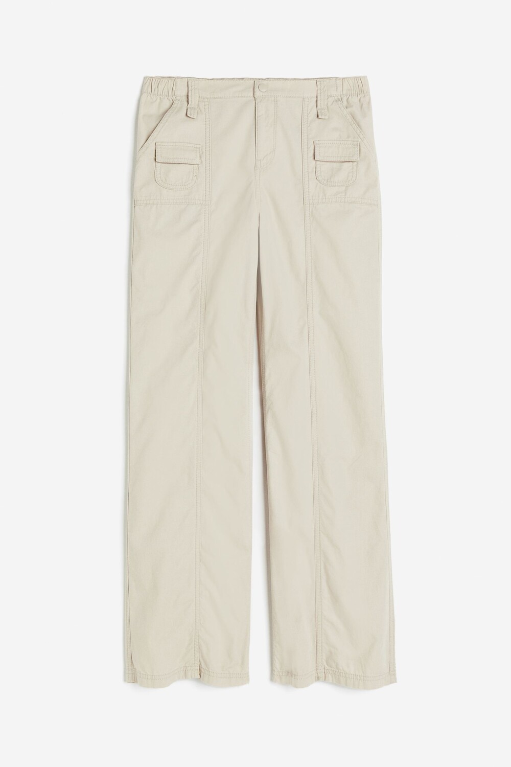 

Брюки H&M Canvas Cargo, светло-бежевый