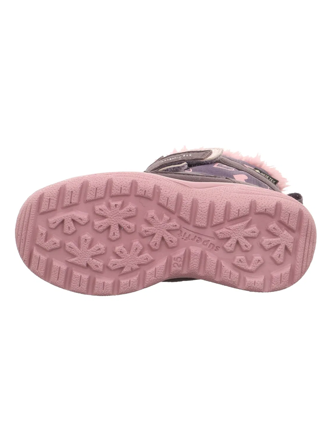 Детские снежные ботинки для девочек с принтом Crystal Superfit, Lilac Pink — фото 4