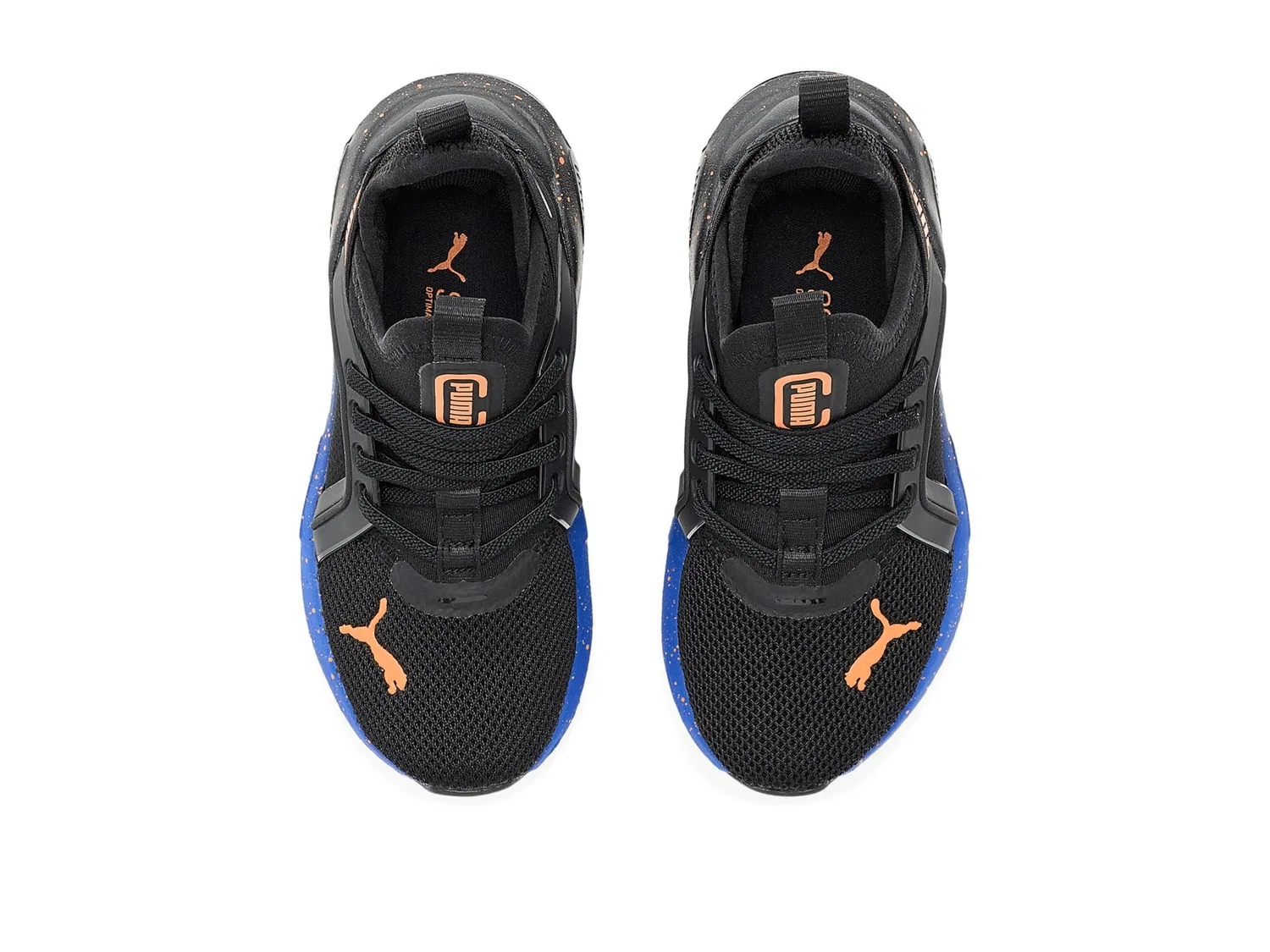 Кроссовки Softride Enzo 5 Alternative Closure Shoes (для маленьких детей) Puma Kids, PUMA Black/Orange Brick/Bluemazing — фото 3