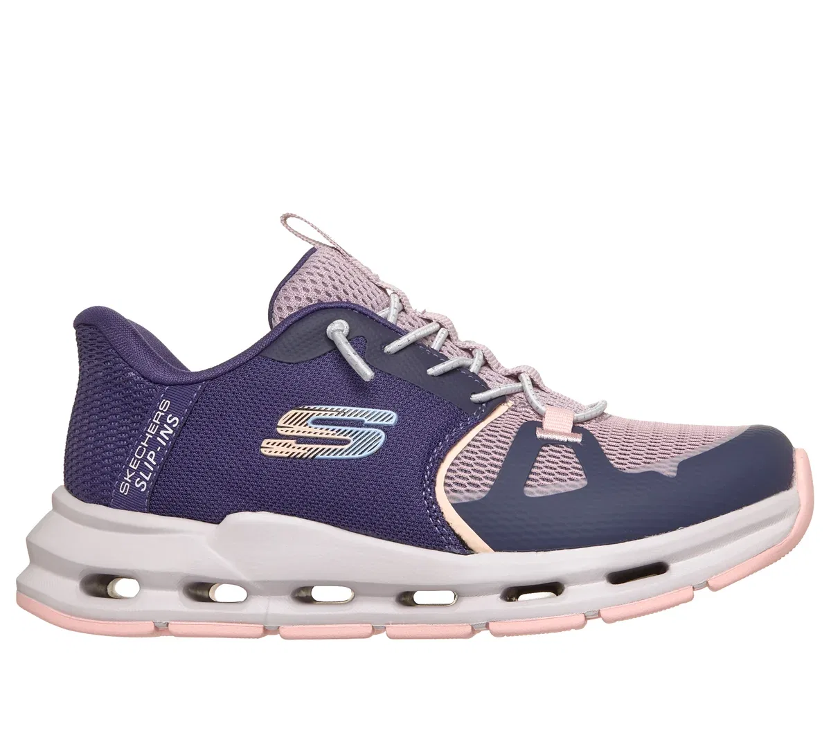Детские слипоны Glide-Step Plus - Speed Boost Skechers, фиолетовый/коралловый