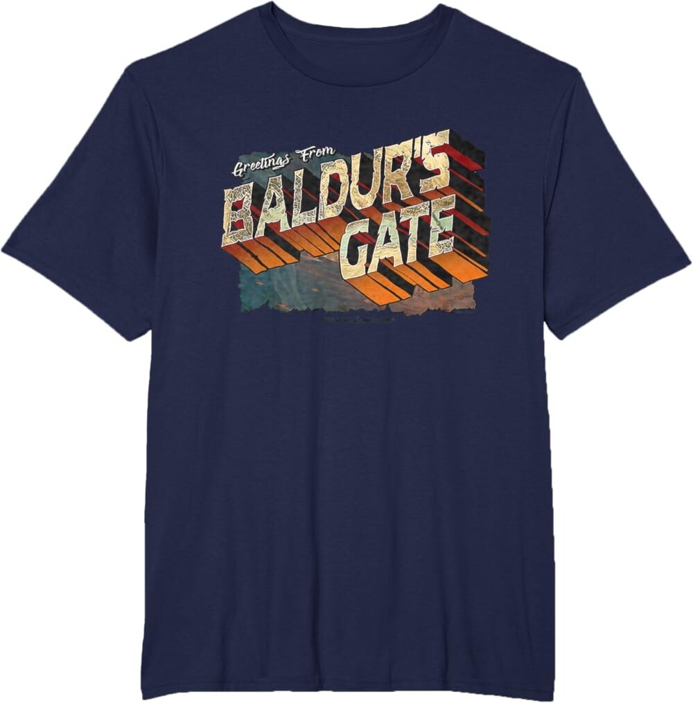 

Мужская футболка Dungeons & Dragons Greetings from Baldur's Gate, темно-синий