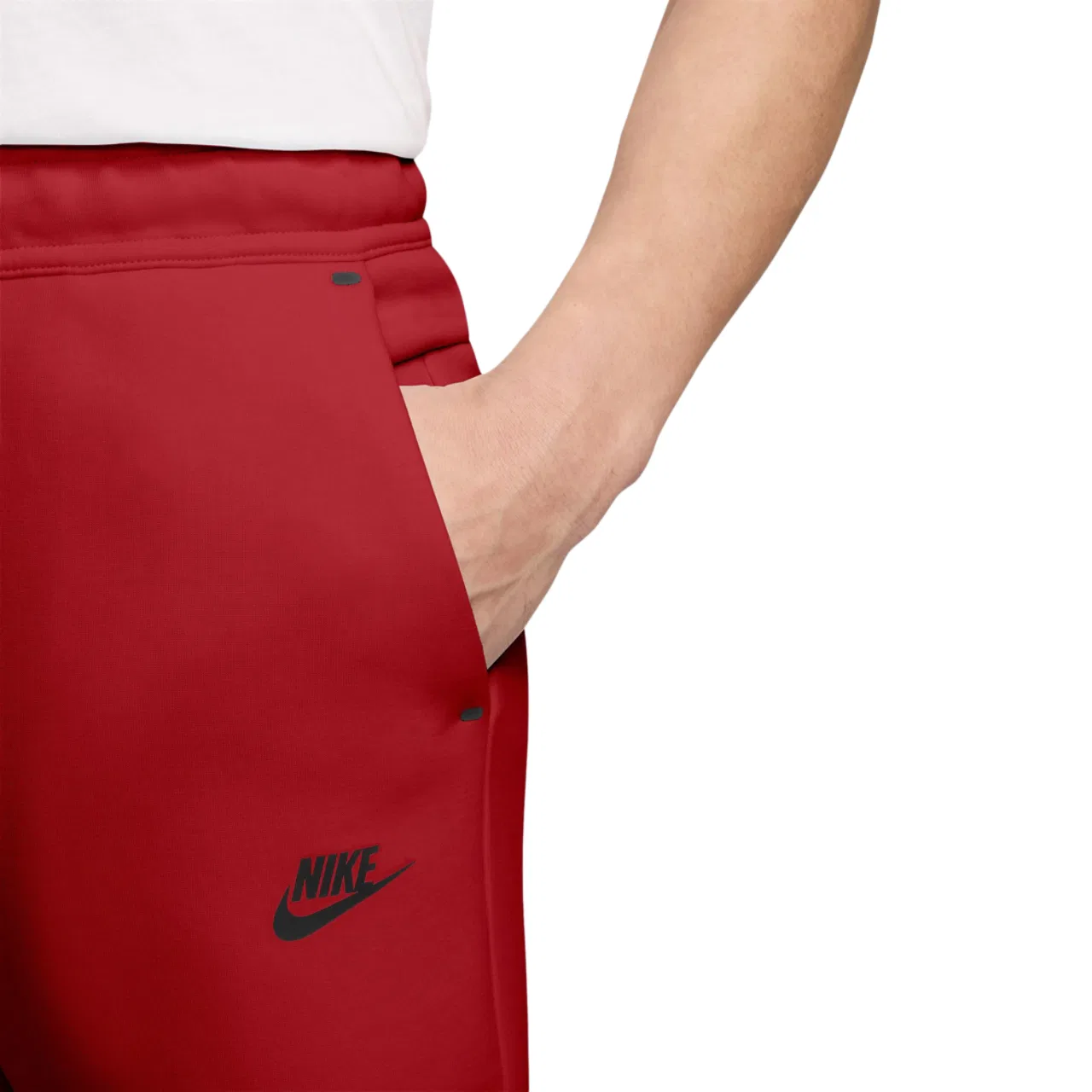Мужские брюки Tech Fleece Nike, красный/черный — фото 3