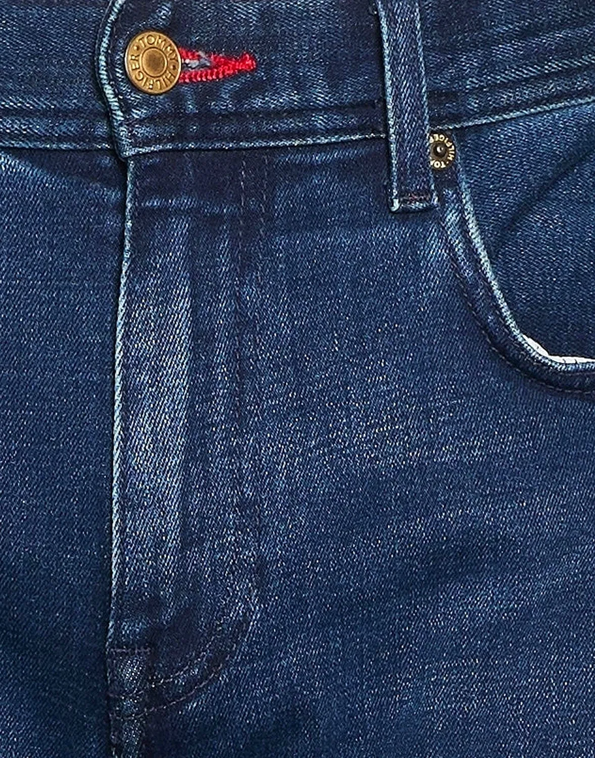 Мужские зауженные джинсы с логотипом Tommy Hilfiger, синий — фото 4