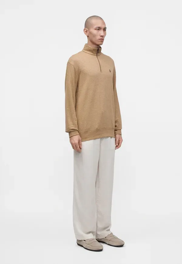 Свитшот с воротником-молнией Marl Polo Ralph Lauren, Warm Brown Heather, коричневый — фото 4