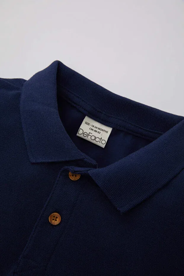 Детская футболка для мальчиков с коротким рукавом Defacto, Navy Blue — фото 2