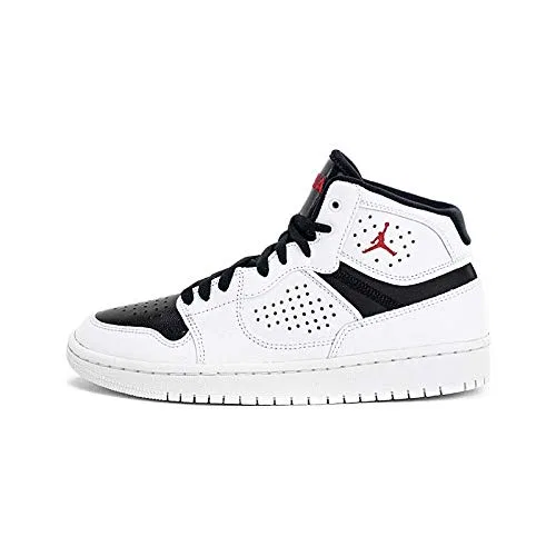 Детские кроссовки для мальчиков высокие Av7942-101 NIKE, White Gym Red Black