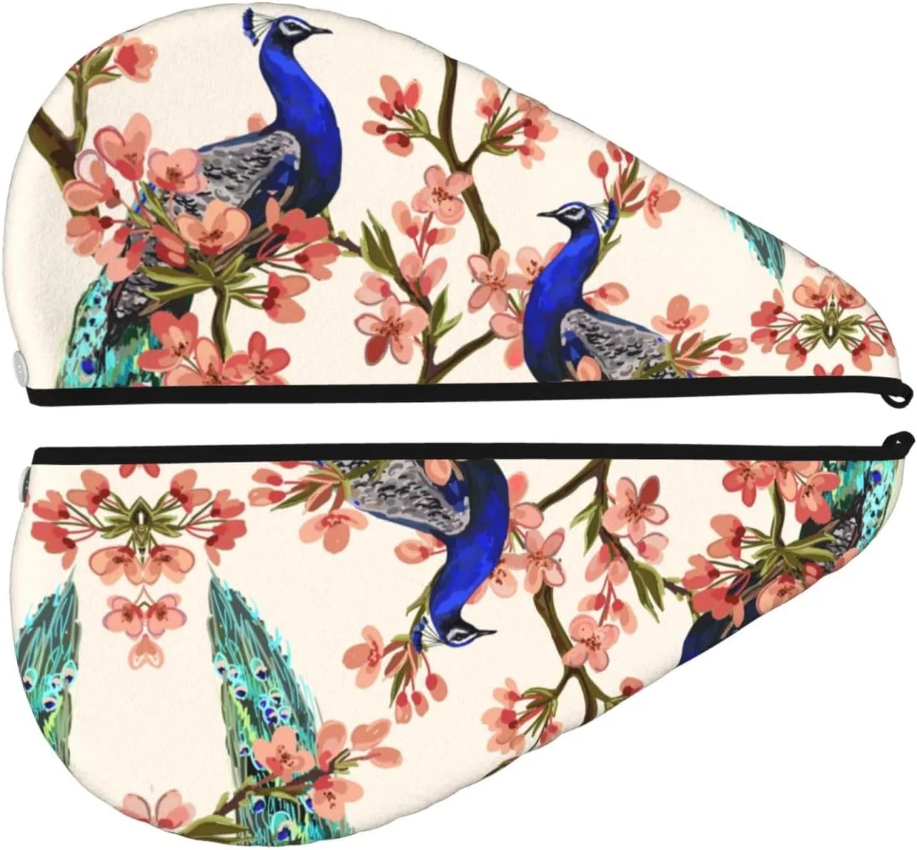Шапочка для душа Peacock Print Coral Velvet, OPSREY — фото 2