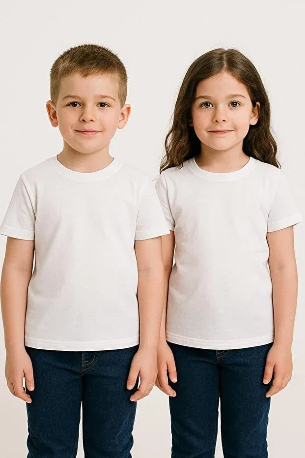 Детская футболка хлопковая Luess, White