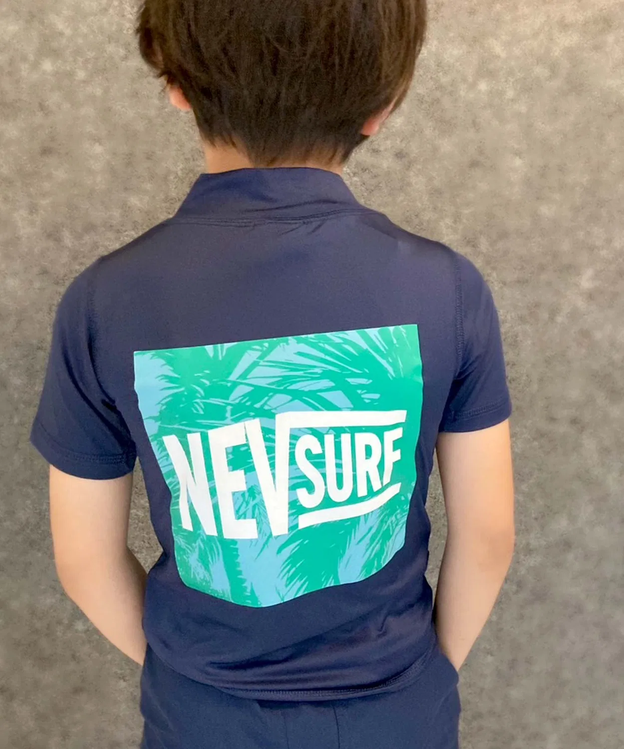 Детский рашгард с принтом NEV SURF N33-00, Navy