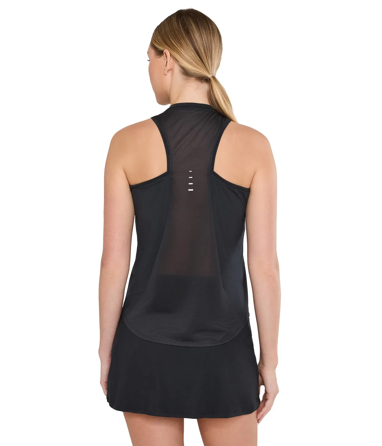 Топ-майка стандартная Swift Dri-FIT Standard Tank Nike, Black/Reflective Silver — фото 4