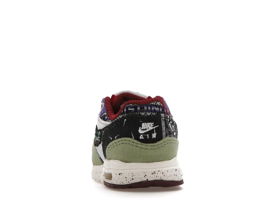 Детские кроссовки Lifestyle Nike Air Max 1 SP Concepts Mellow Nike, Oil Green/Black/Team Red/Sail — фото 4