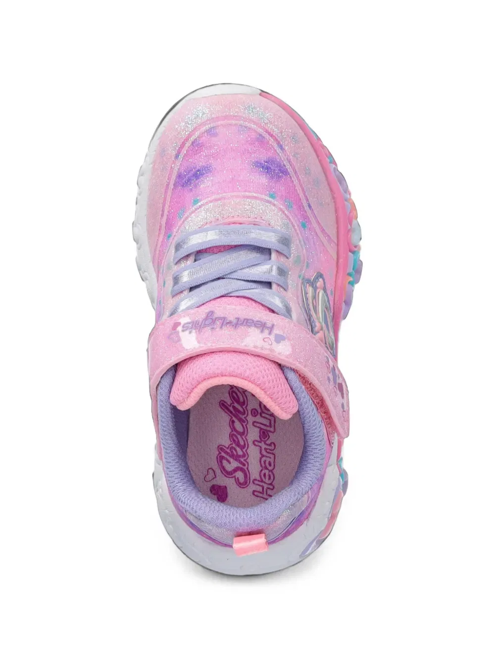 Кроссовки для девочки Eternal Heart Lights Skechers, розовый/фиолетовый — фото 4