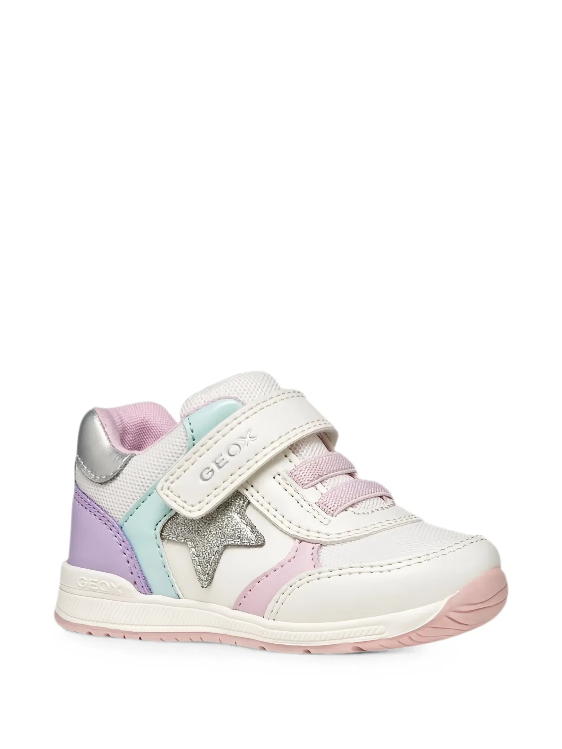 Кроссовки Rishon с блестками Geox Kids, белый