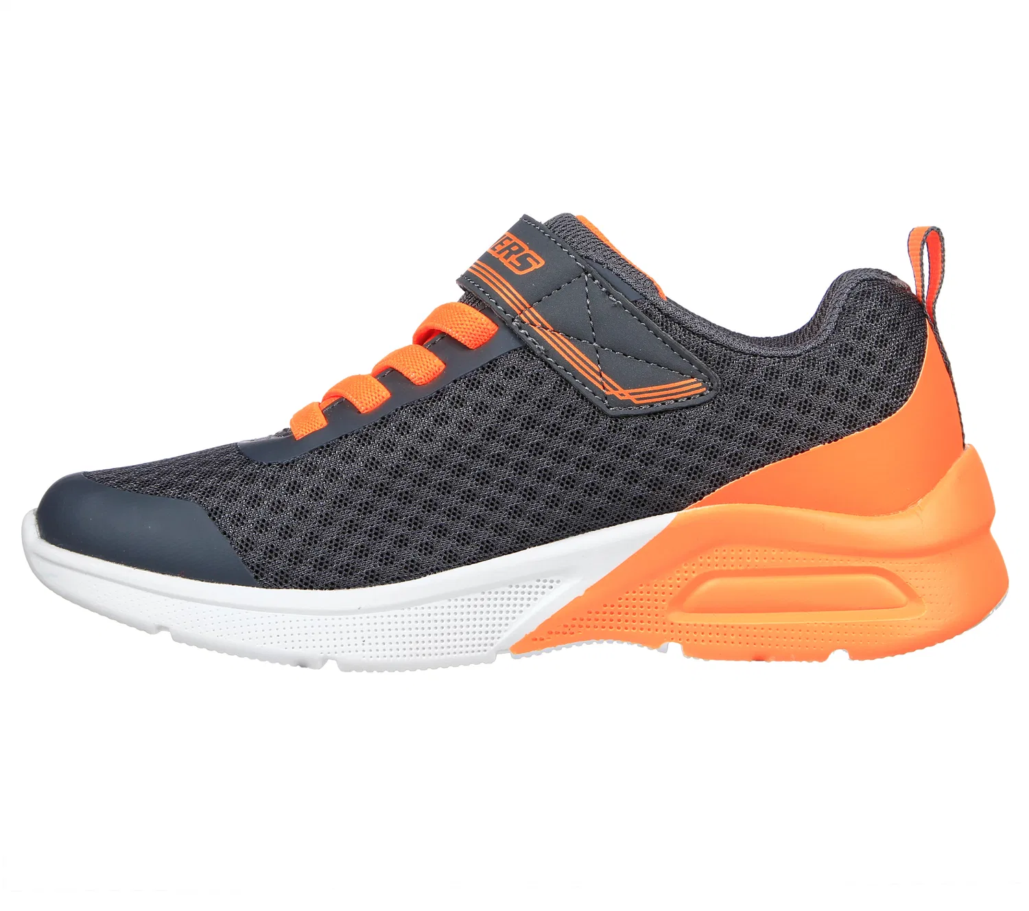 Детские кроссовки с бандж-шнуровкой MICROSPEC MAX GORVIX Skechers, Grau / Orange — фото 4