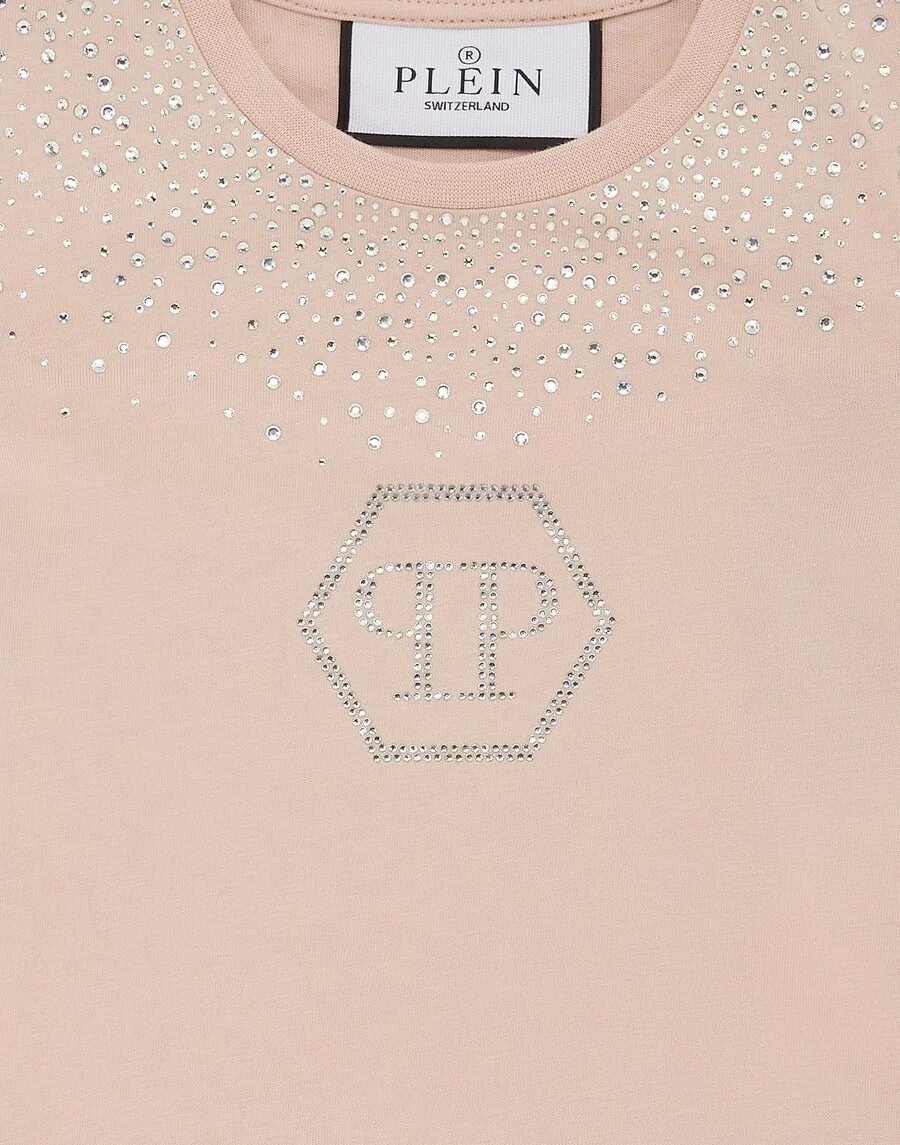 Футболка Philipp Plein 'Hexagon' в цвете Powder — фото 3