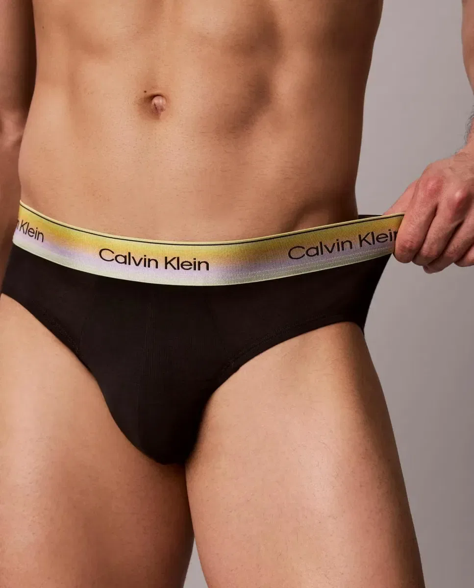 Мужские трусы с логотипом Calvin Klein, Negro — фото 4