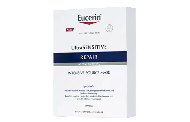 Успокаивающая увлажняющая тканевая маска для лица Eucerin, 20 шт, Black — фото 2