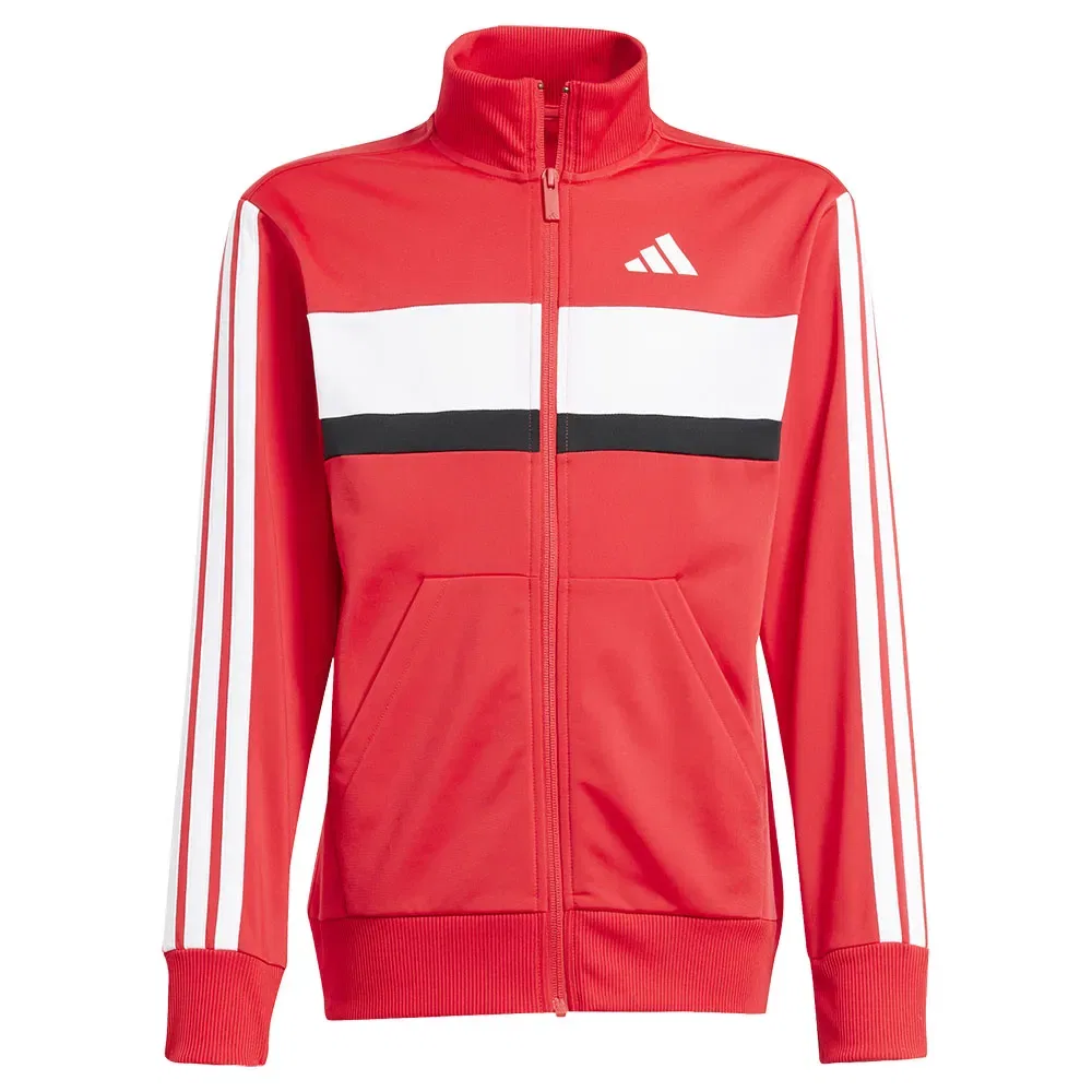 Спортивный костюм Adidas Seasonal Essentials Tiberio 3 Stripes Tricot, красный — фото 4