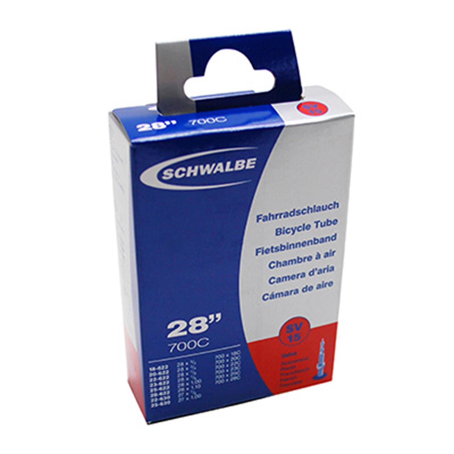 

Шланг 15 для 28 дюймов - 40 мм SCHWALBE, черный / черный / черный