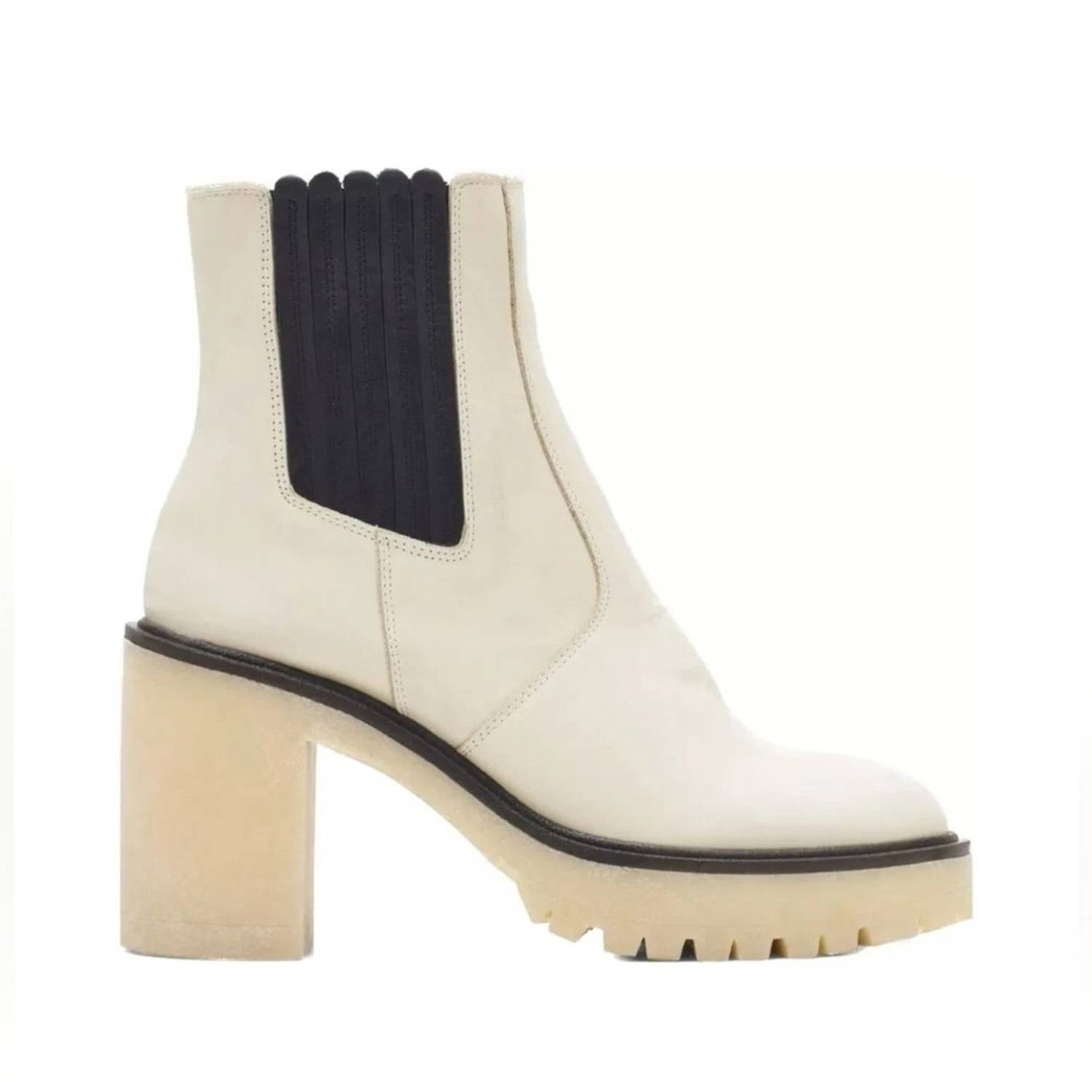 Женские кожаные ботинки Chelsea от James в цвете кость Free People, Bone Leather