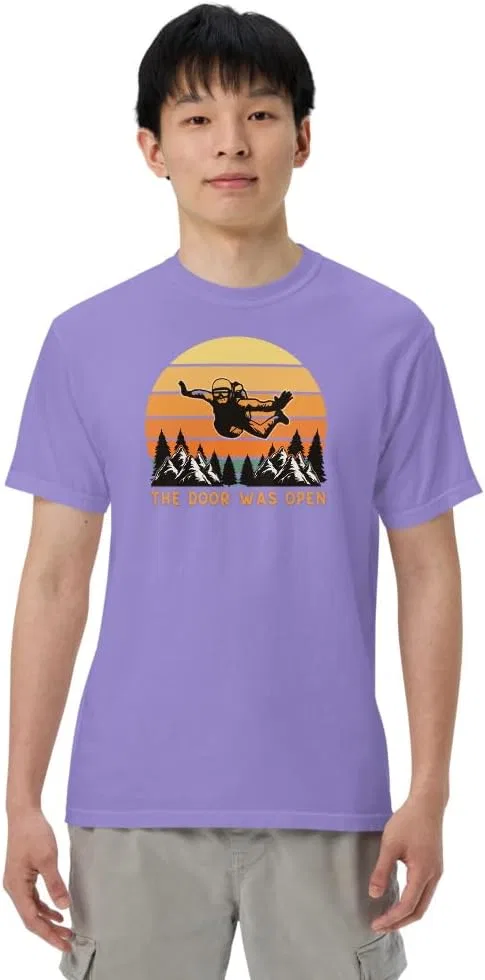 Мужская футболка с принтом Skydiver 1717, Violet