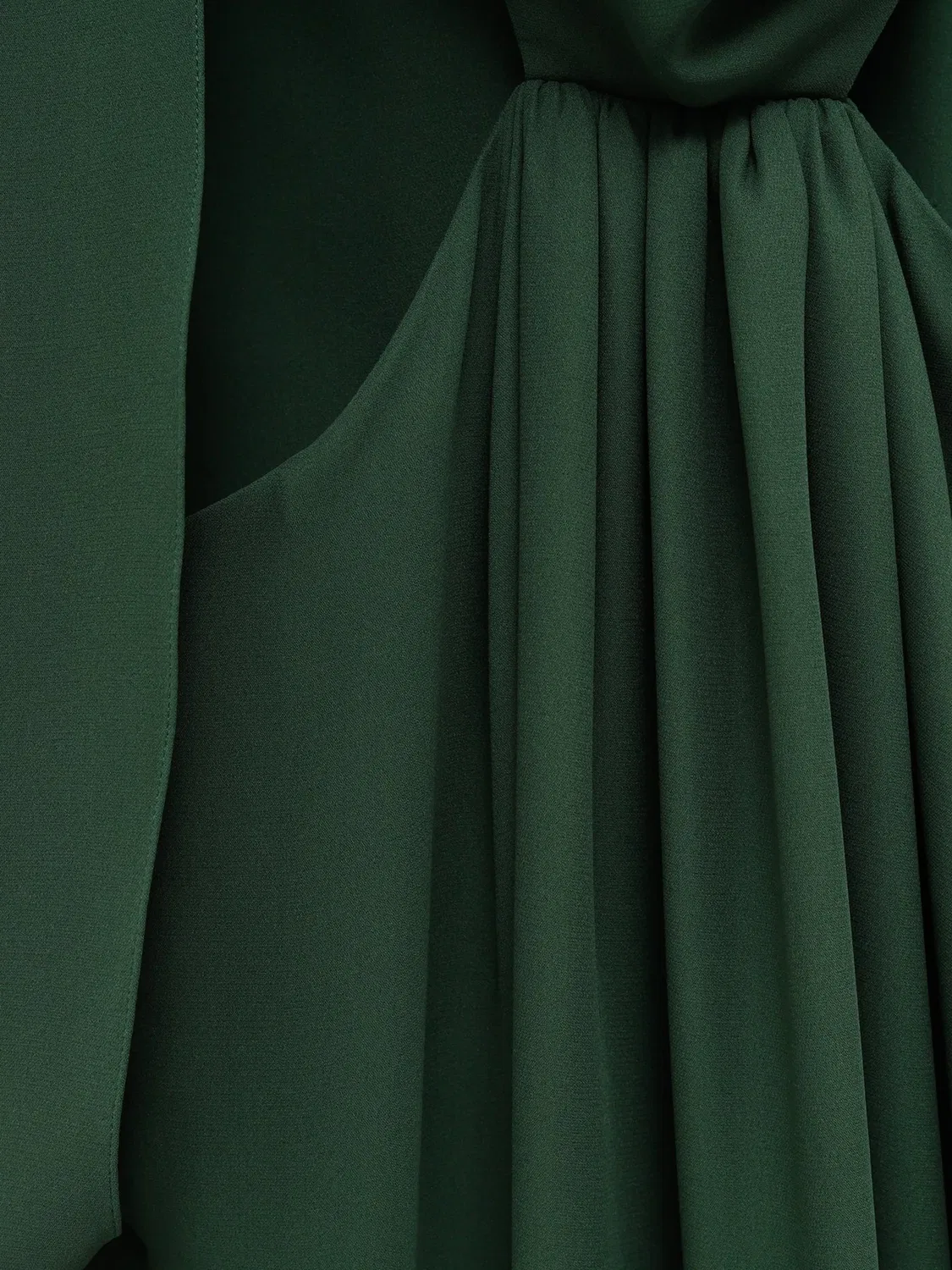 Макси-платье с драпировкой и открытой спиной, зеленое Balenciaga, зеленый — фото 3