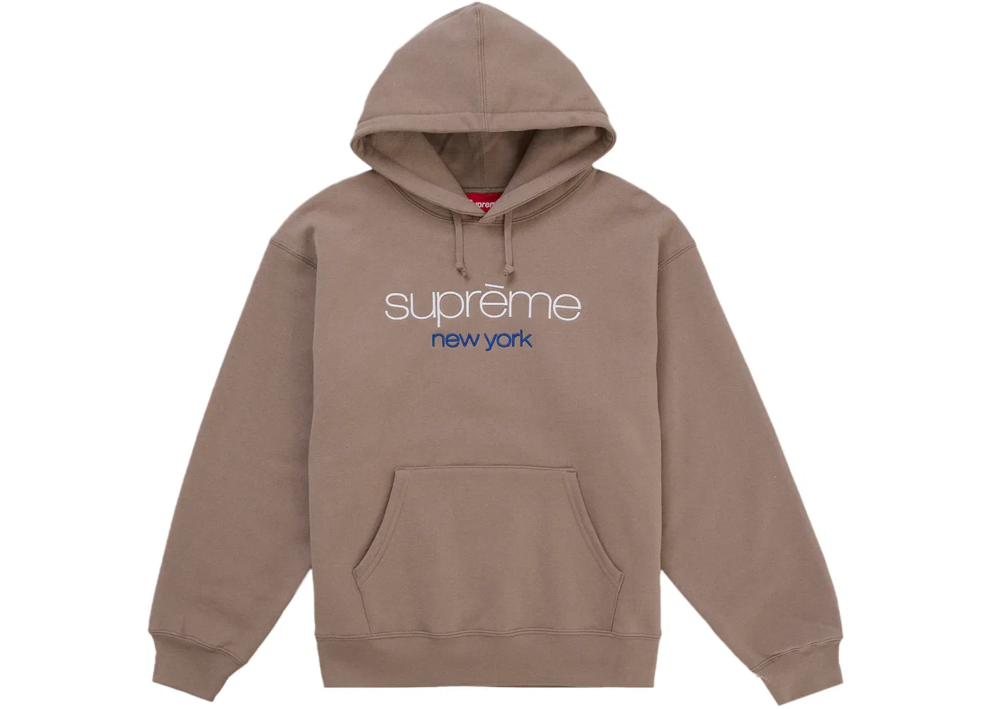 Мужская худи с логотипом Supreme Classic Logo, Brown