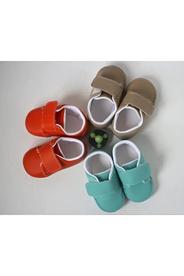 Детские пинетки для новорожденных хлопковые Zindrellakids, Orange — фото 4