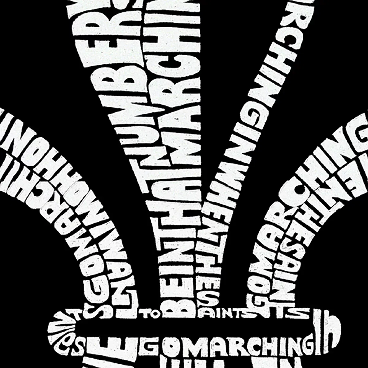 Детское худи для девочек с принтом LYRICS TO WHEN THE SAINTS GO MARCHING IN LA Pop Art, Black — фото 3