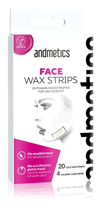 

Восковые полоски для депиляции лица andmetics Wax Strips Face