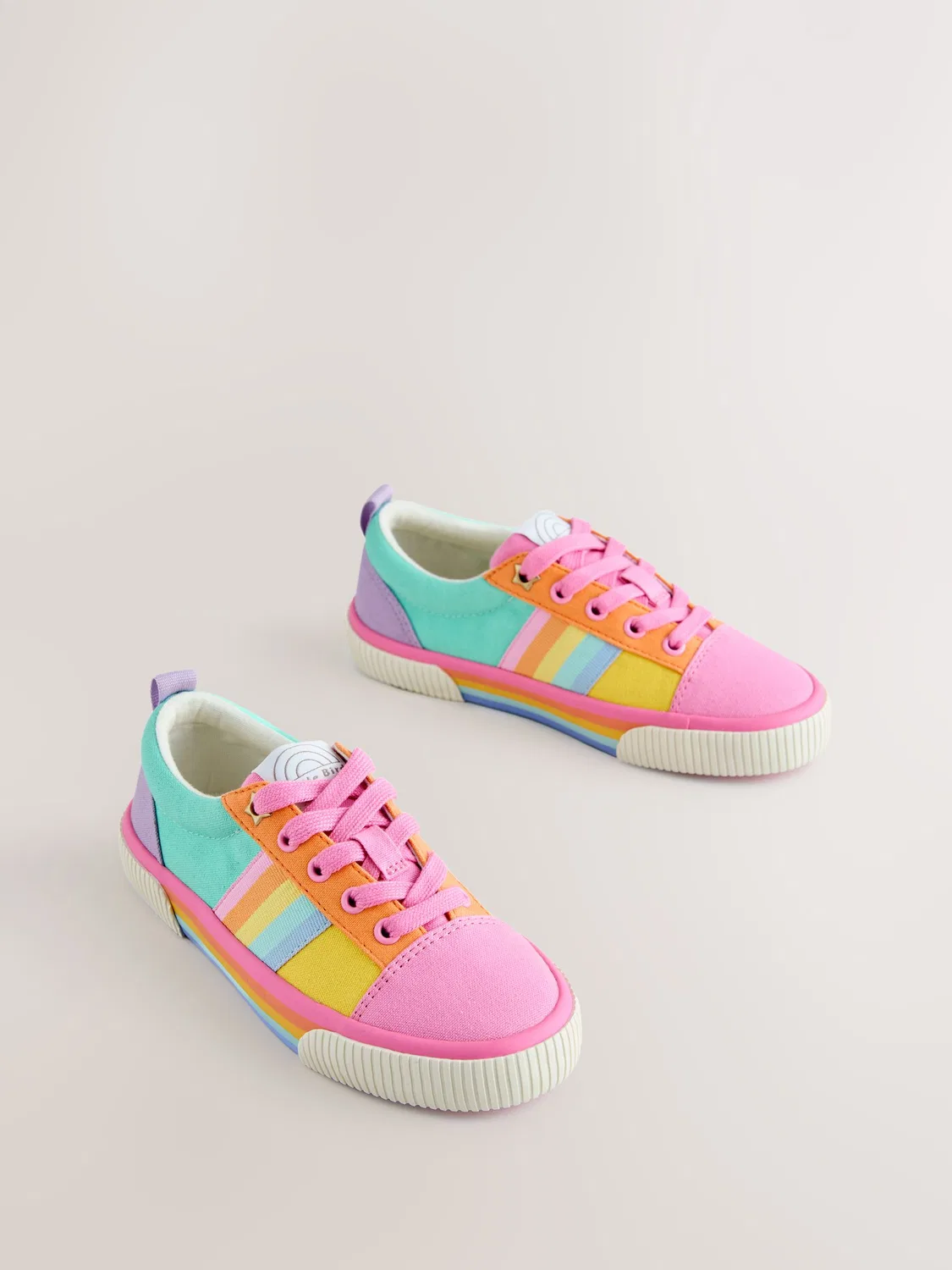 Кеды Little Bird by Jools Oliver Rainbow Colourblock, розовый
