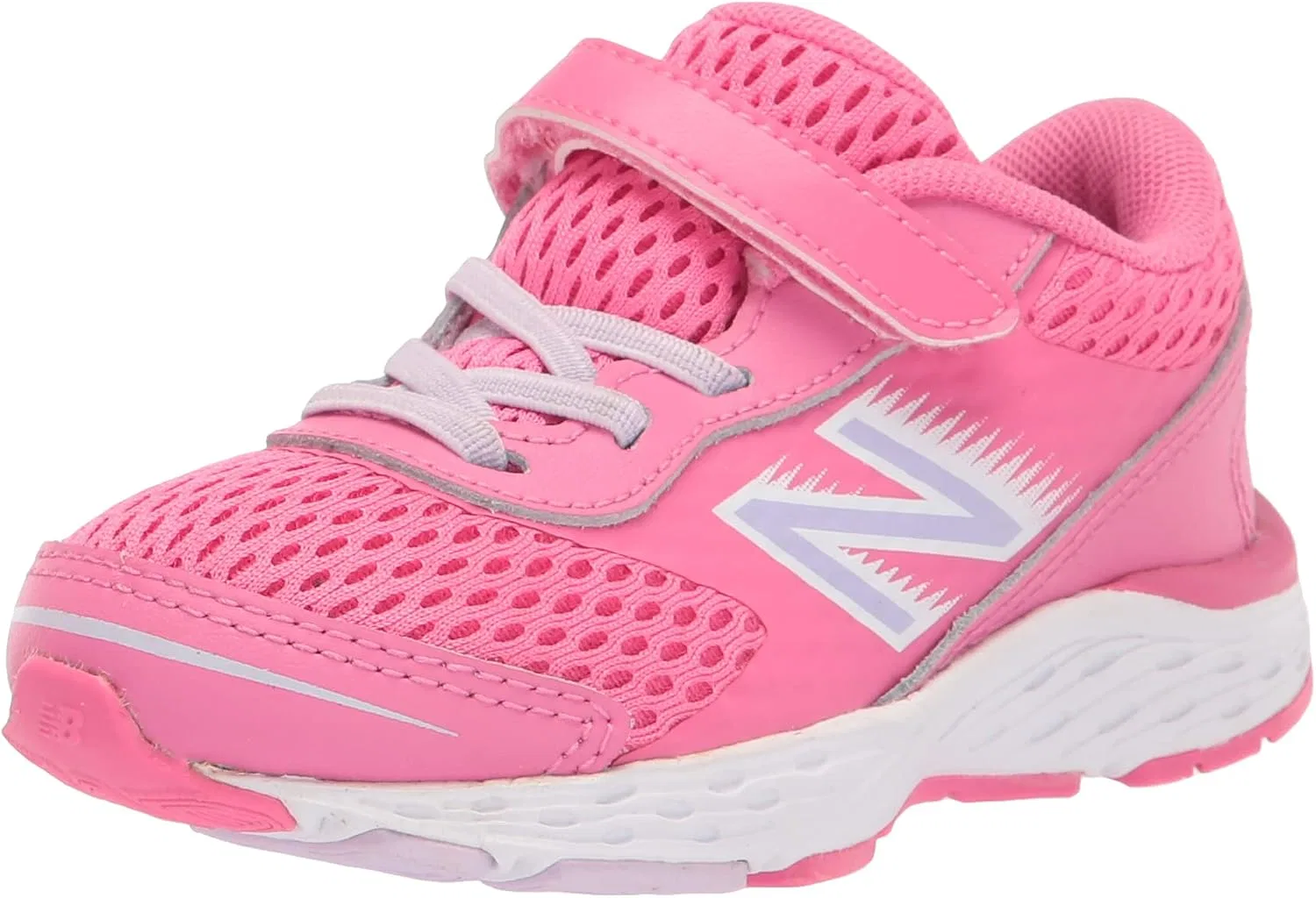 Детские кроссовки для девочек с липучкой 680 V6 New Balance, Sporty Pink/Astral Glow