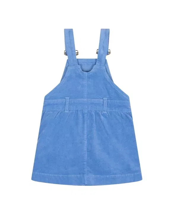 Детское платье-сарафан из вельвета без рукавов Forget-Me-Not Corduroy Overall Dress Dotty Dungarees, Forget-Me-Not Blue — фото 2