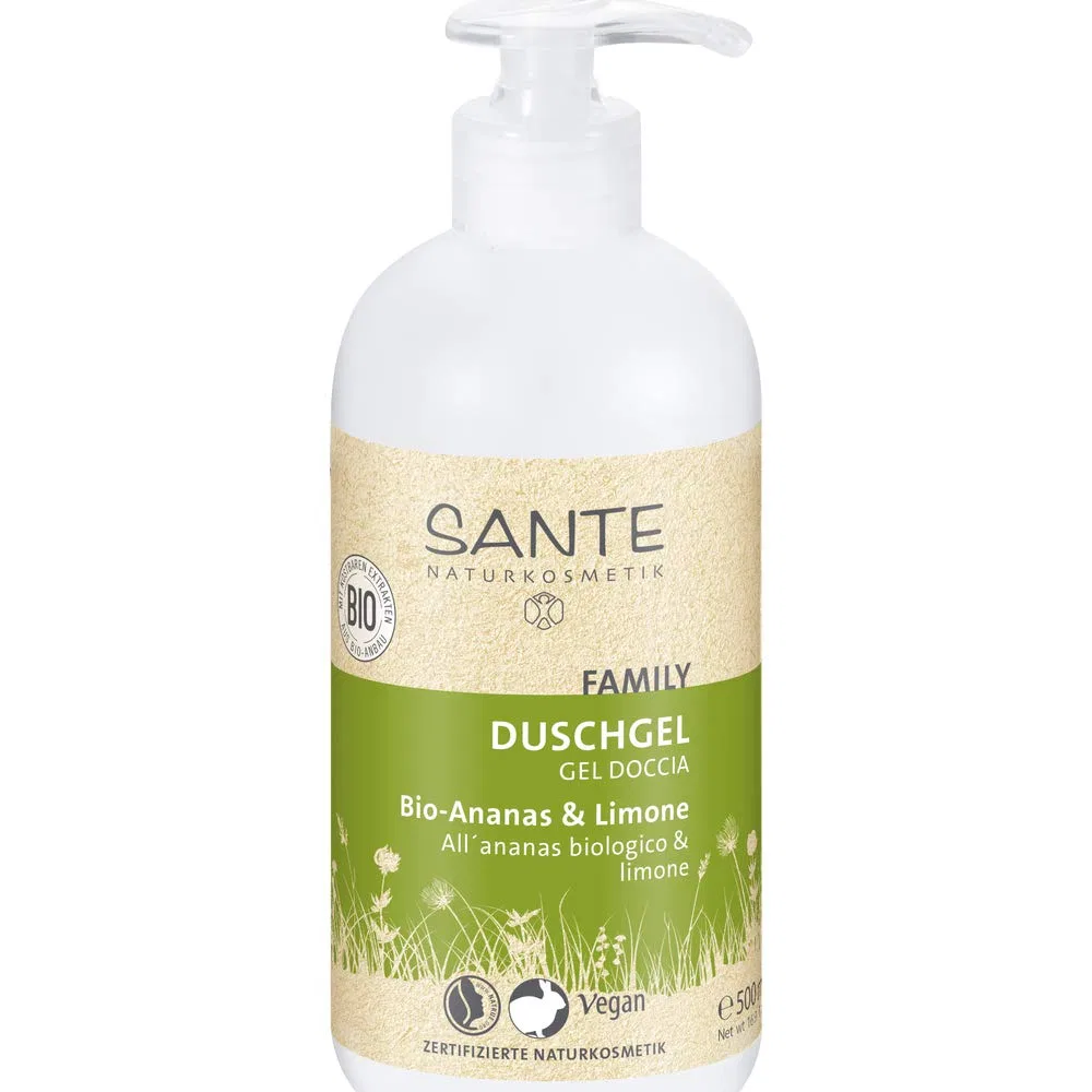 Гель для душа Organic Pineapple & Lime, Sante Naturkosmetik, 6 x 500 мл