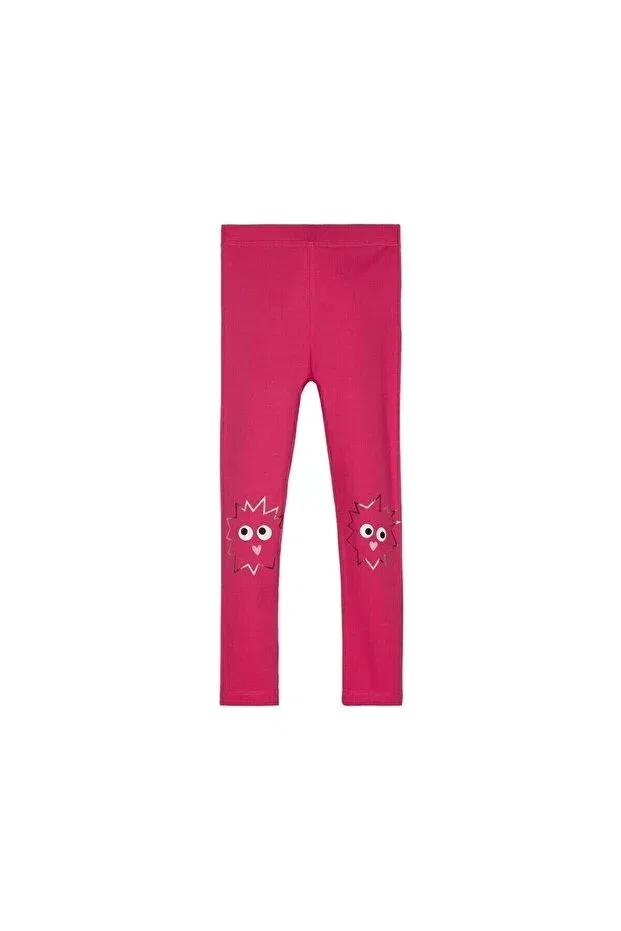 Детские леггинсы для девочек с принтом Crazy Eyes Printed Lovetti, Fuchsia
