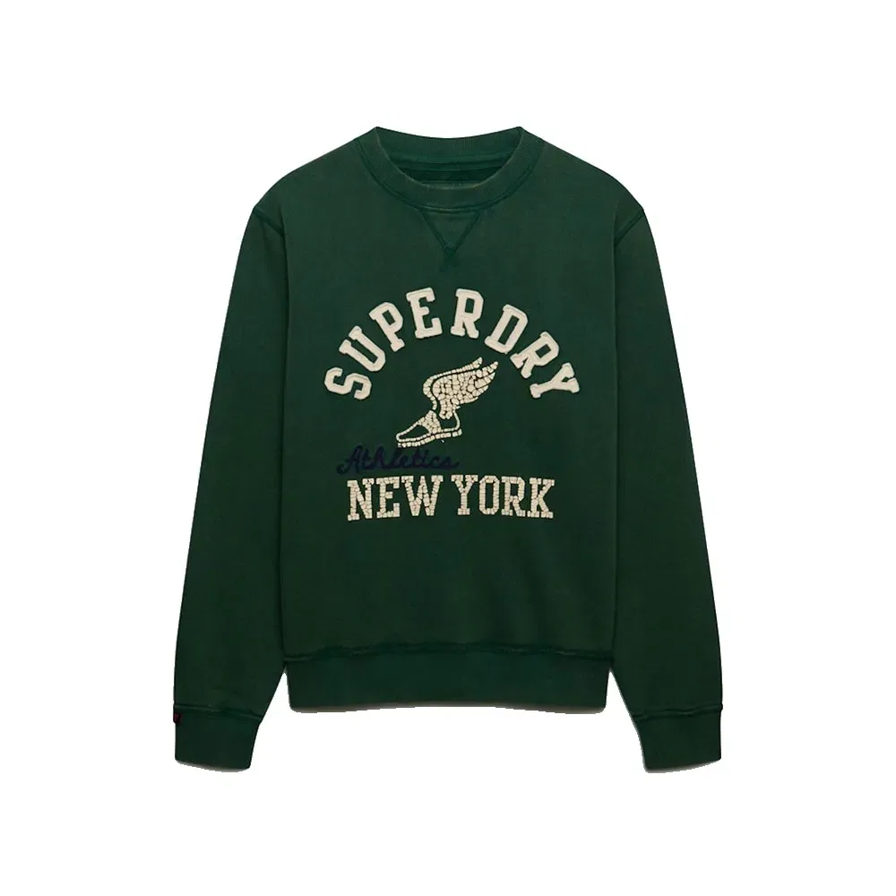 Свитшот Vintage Athletic Crew Superdry, зеленый — фото 3