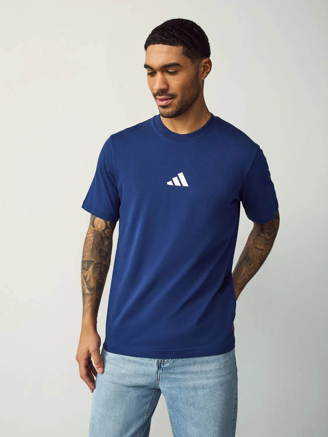 Футболка хлопковая adidas Essentials Navy