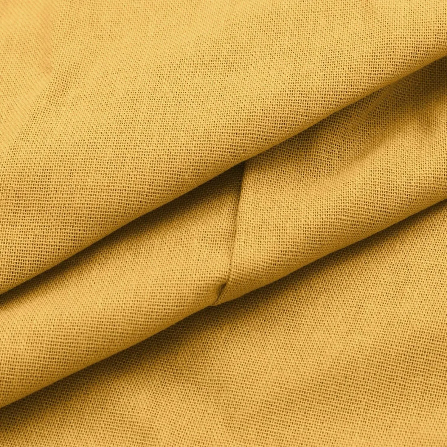 Женское платье миди с V-образным вырезом Cotton Linen, Yellow — фото 3