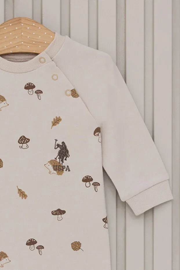 Детский комбинезон для мальчиков с коротким рукавом U.S. Polo Assn., Nude Color — фото 2