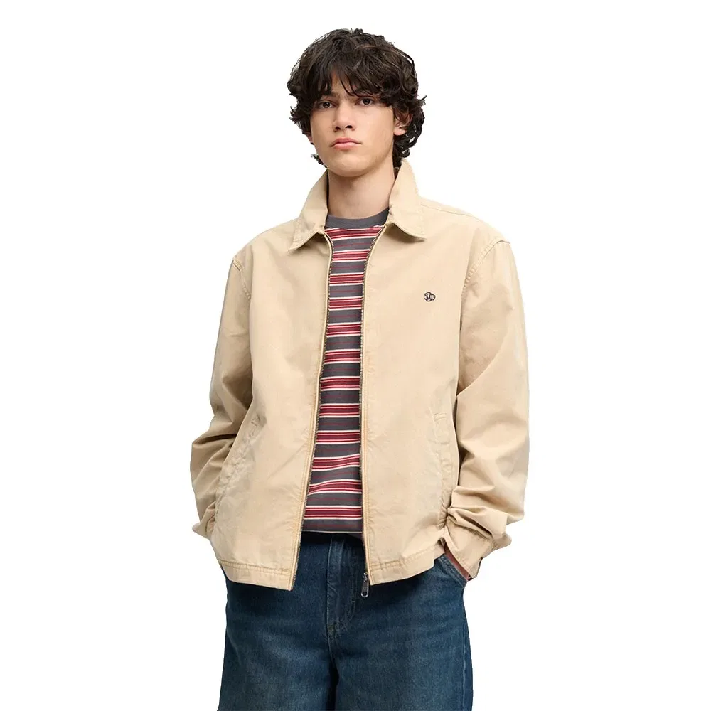 Мужская куртка-ветровка с воротником-стойкой Preppy Harrington Superdry, Beige — фото 3