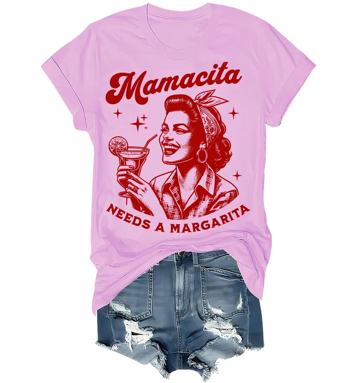 Женская футболка с принтом Needs A Margarita, Pink