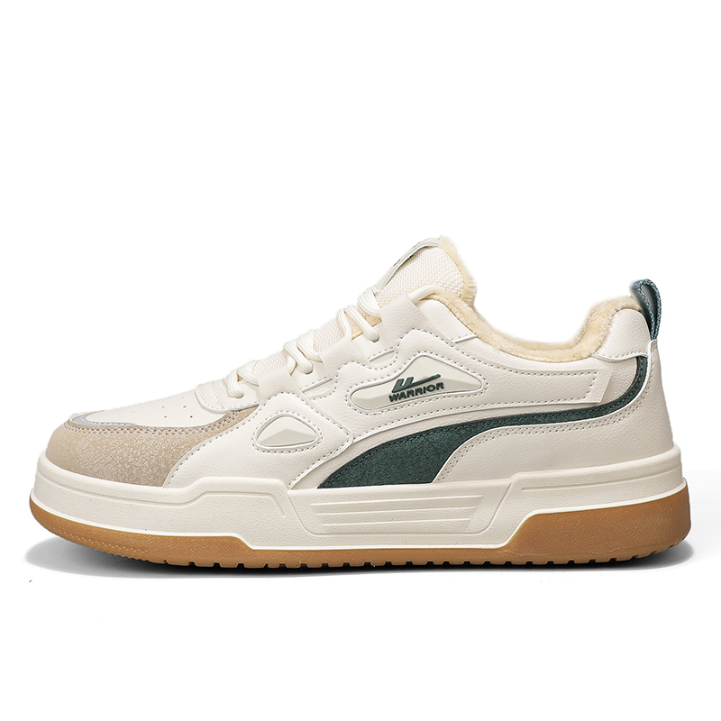 

Низкие скейтерские кроссовки мужские WARRIOR, бежевый/зеленый