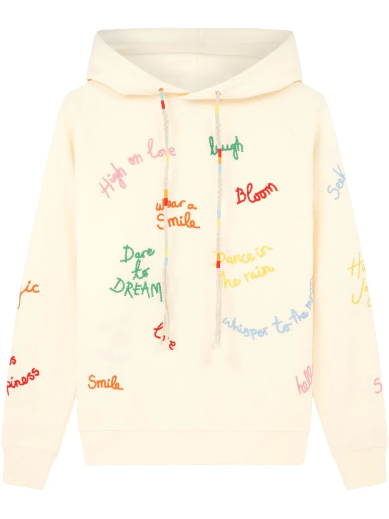 

Толстовка Mira Mikati с принтом-лозунгом по всей поверхности, белый