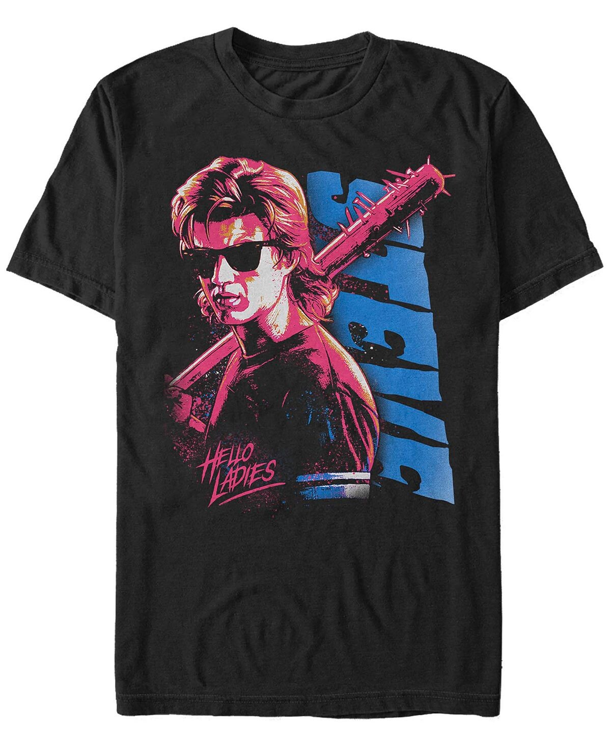 

Мужская футболка с коротким рукавом stranger things splatterpunk steve Fifth Sun, черный