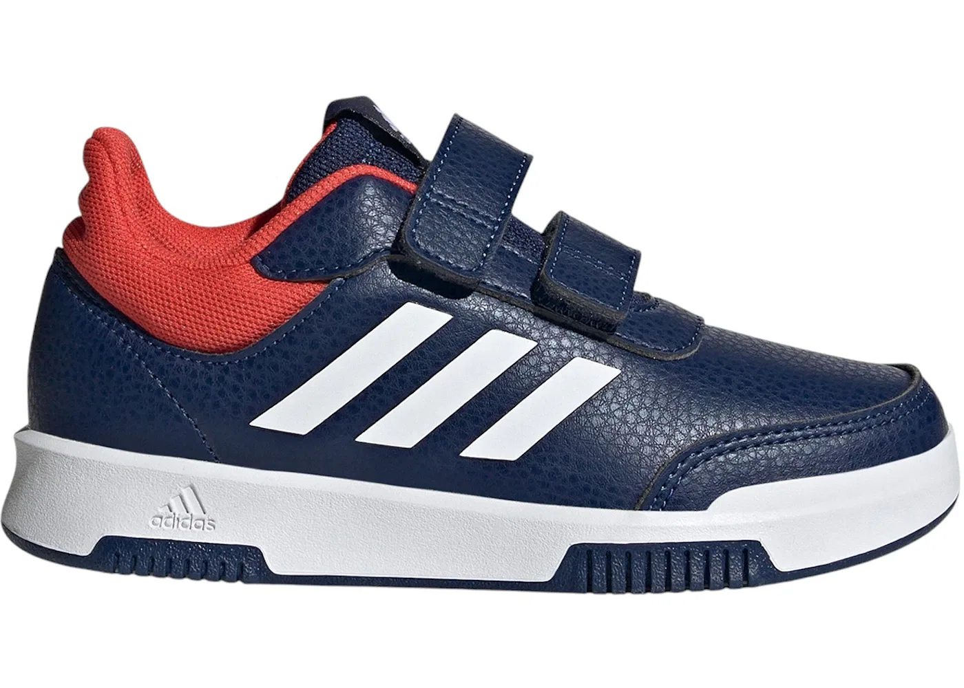 Детские кроссовки на липучках Tensaur Hook And Loop Adidas, цвет Dark Blue/Cloud White/Bright Red