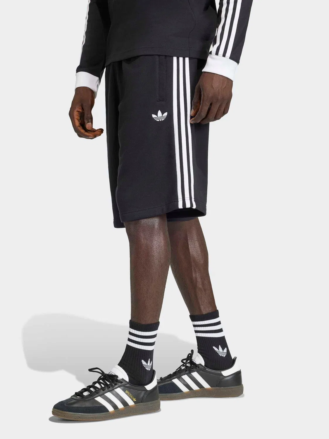 Шорты с утяжкой, 3-полосные, adidas Originals, черный