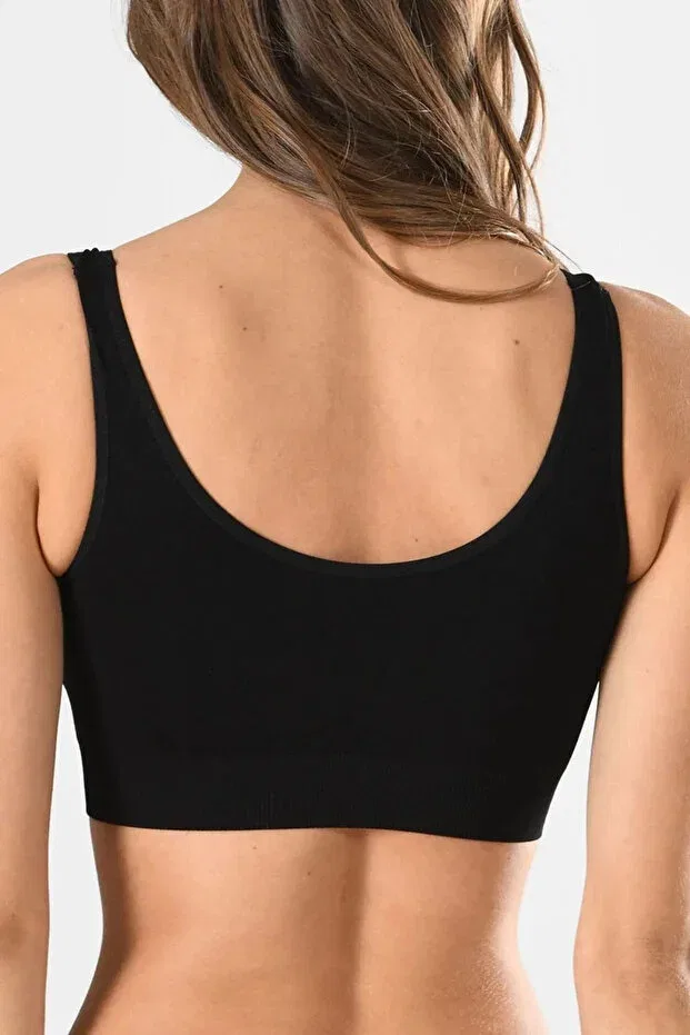 Детское боди для девочек с толстыми бретелями Miss fit 11027 thick strap bustier with pads Generic Brands, Black — фото 2