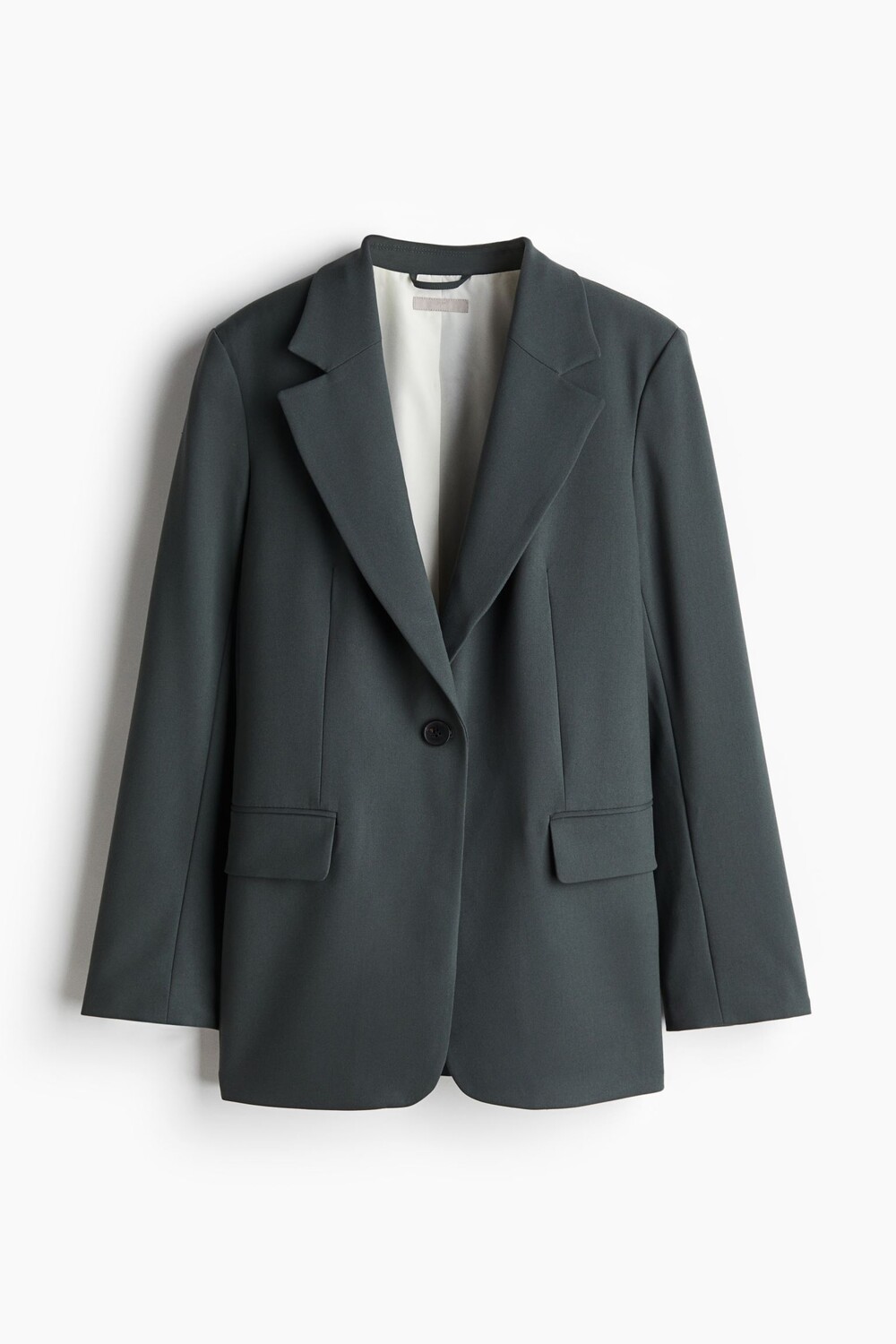 

Пиджак H&M Single-breasted, серо-зеленый